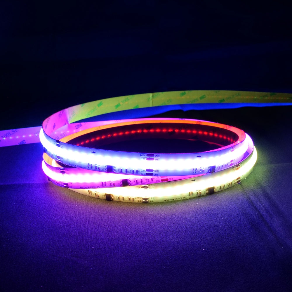 Digital Pixel RGB CCT COB Strip 24V IP20 840 LEDs/m WS2805 15mm Wide — view 2 — House of LEDs UK