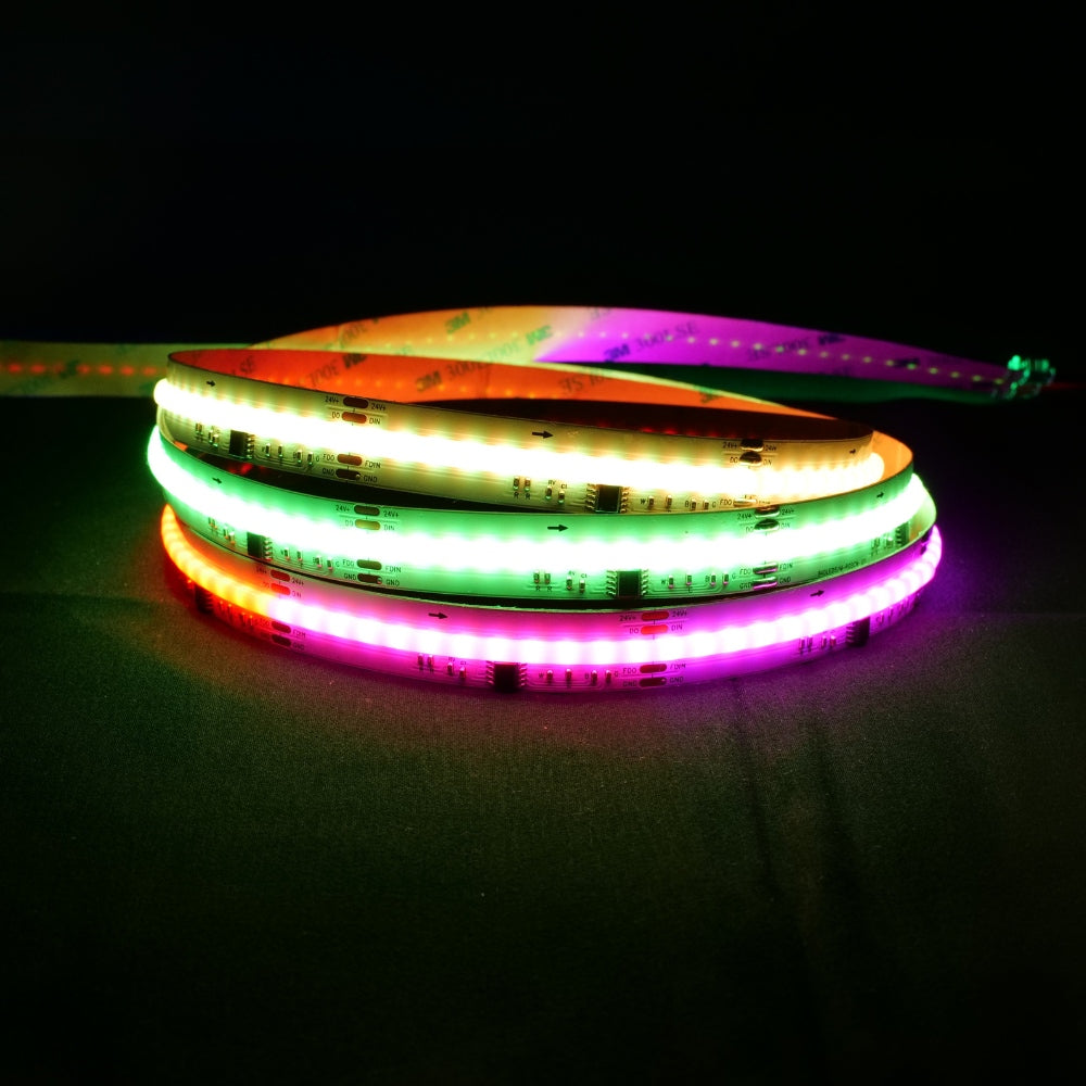 Digital Pixel RGB CCT COB Strip 24V IP20 840 LEDs/m WS2805 15mm Wide — view 15 — House of LEDs UK