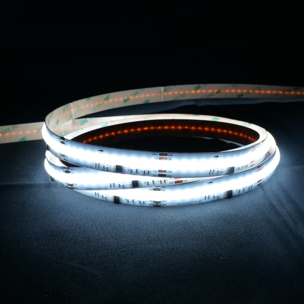 Digital Pixel RGB CCT COB Strip 24V IP20 840 LEDs/m WS2805 15mm Wide — view 7 — House of LEDs UK