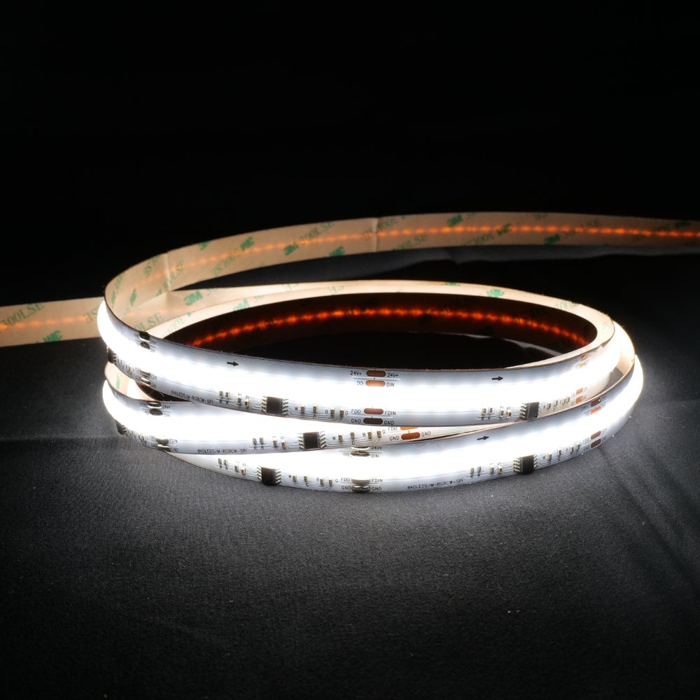 Digital Pixel RGB CCT COB Strip 24V IP20 840 LEDs/m WS2805 15mm Wide — view 6 — House of LEDs UK