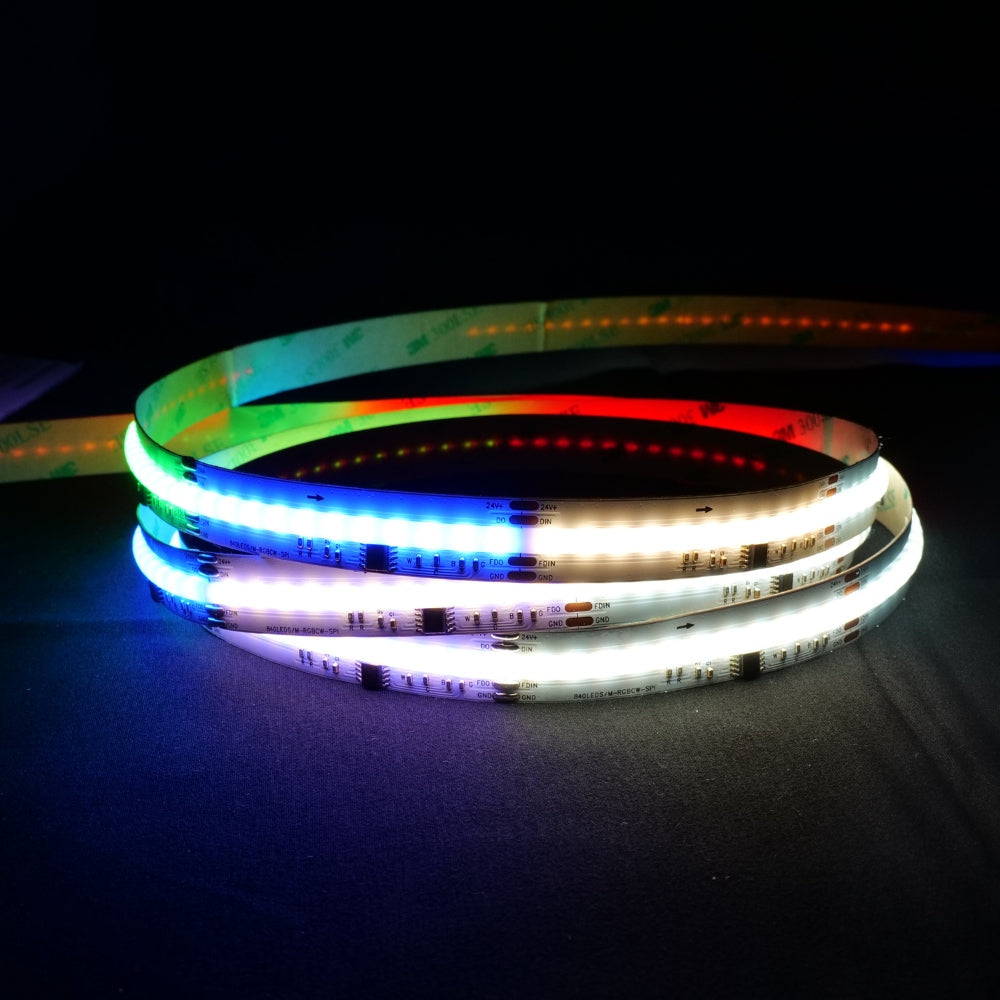 Digital Pixel RGB CCT COB Strip 24V IP20 840 LEDs/m WS2805 15mm Wide — view 8 — House of LEDs UK