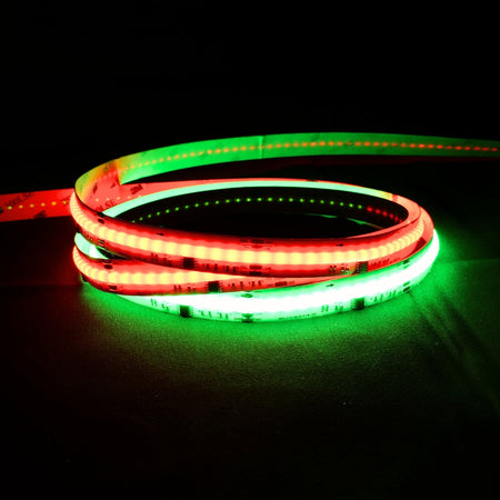 Digital Pixel RGB CCT COB Strip 24V IP20 840 LEDs/m WS2805 15mm Wide — view 4 — House of LEDs UK