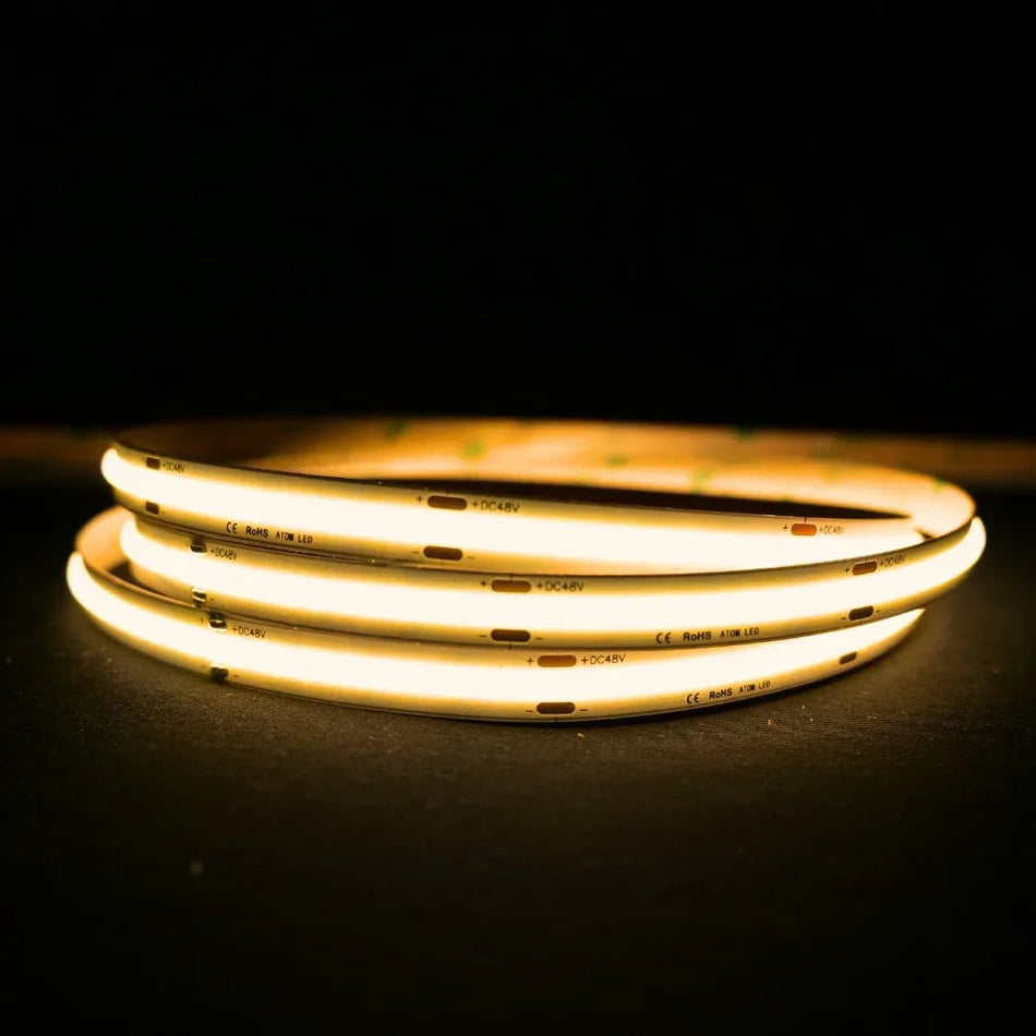 Extra Long Warm White 3000K COB LED Strip 48V 480LEDs/m IP20 — House of LEDs UK