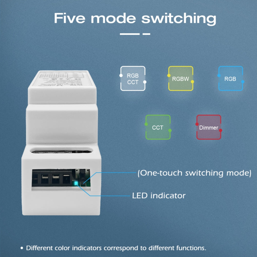 GLEDOPTO 35mm Din Rail Mount 5 in 1 Zigbee Smart Controller GL-C-011P — view 11 — House of LEDs UK