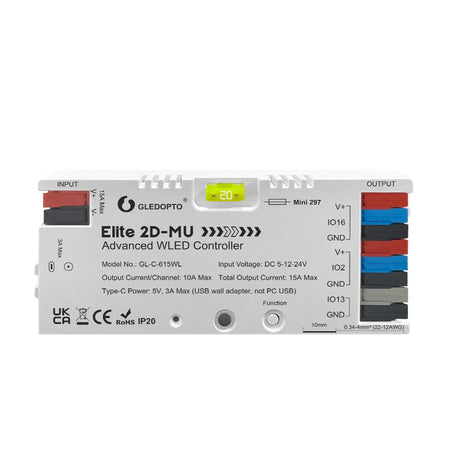 GLEDOPTO Elite 2D-EXMU ESP32 WLED Digital LED Controller without Ethernet Connection GL-C-615WL — House of LEDs UK