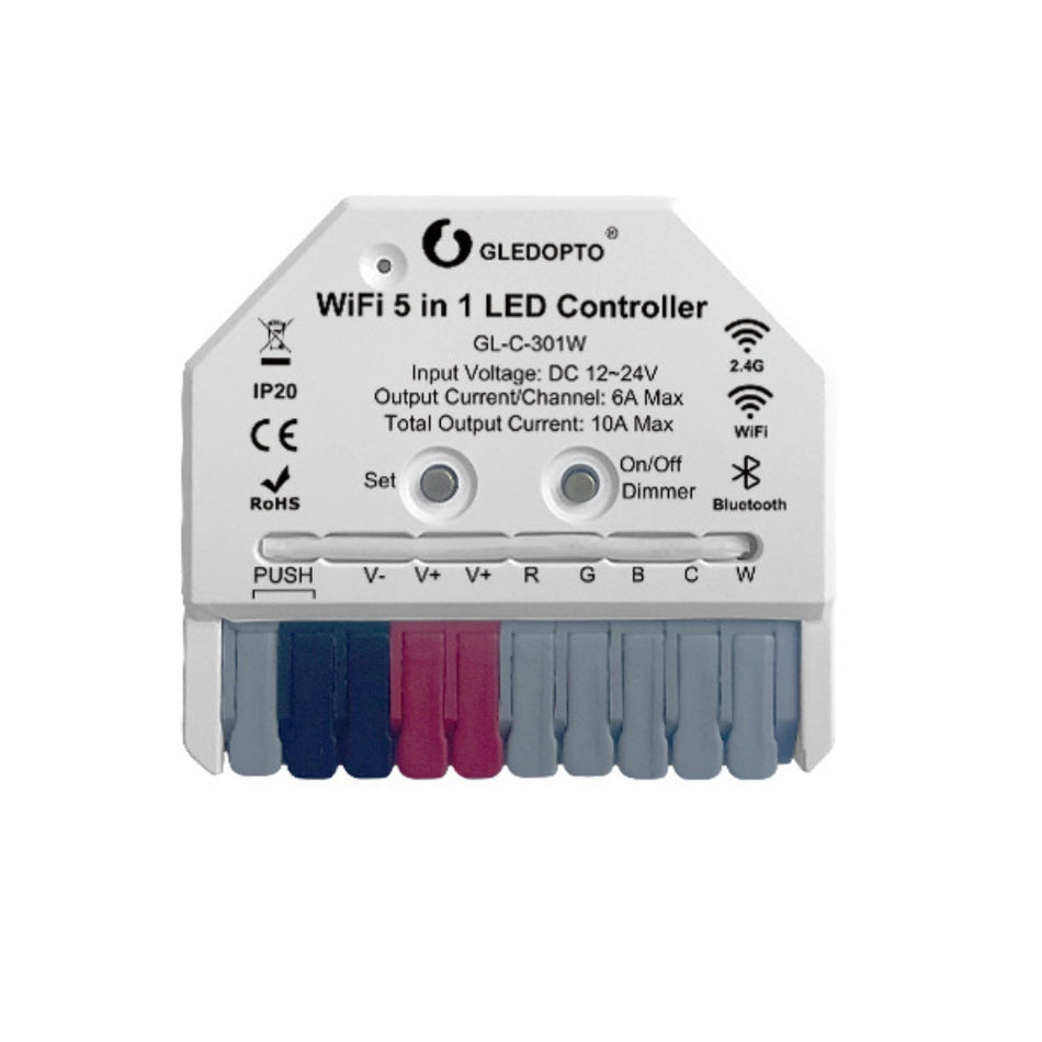 GLEDOPTO Ultra Mini WiFi 5 in 1 LED Controller GL-C-301W — House of LEDs UK