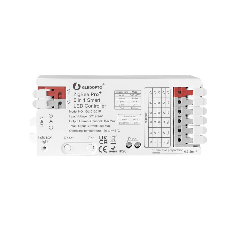 GLEDOPTO ZigBee Pro Plus 5 in 1 Series Controllers for LED Light Strips Smart Home GL-C-201P — House of LEDs UK