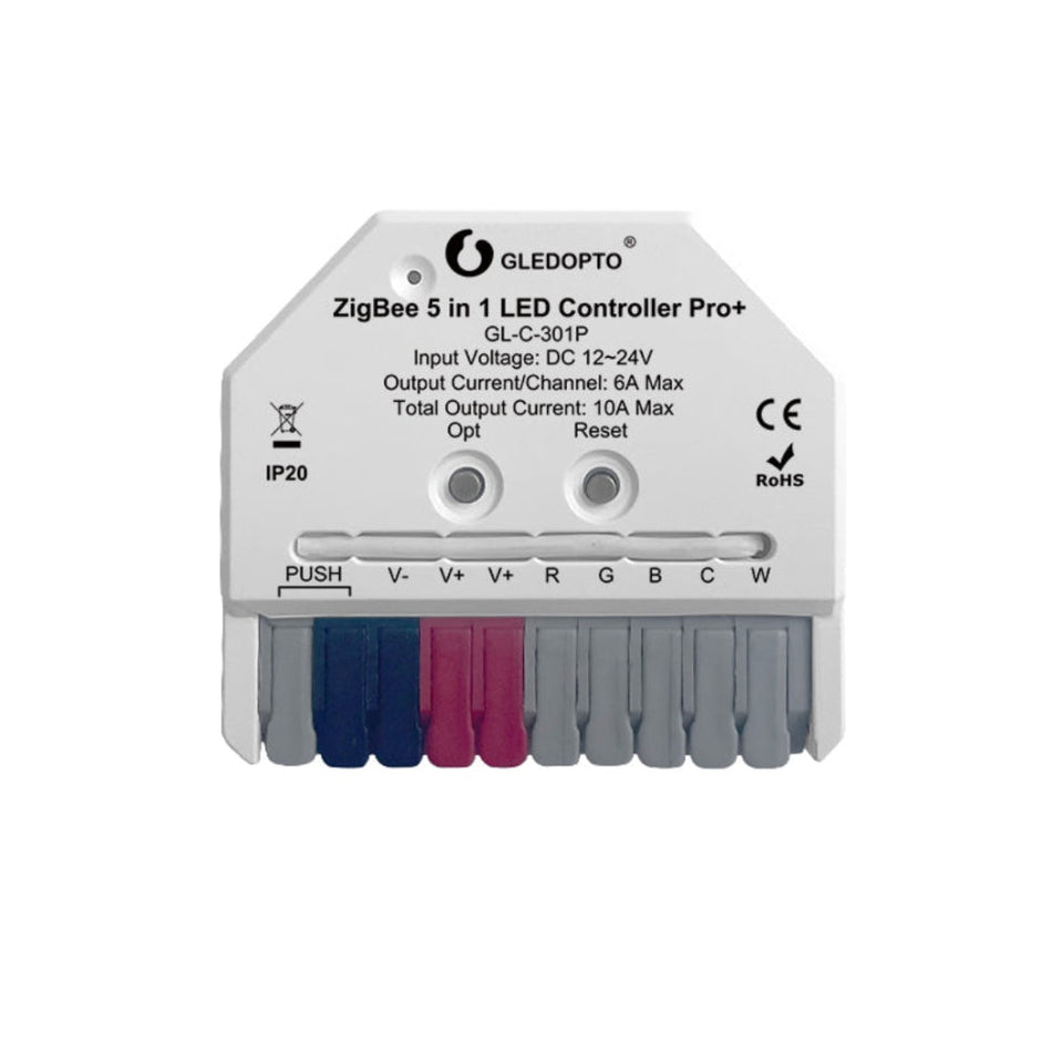 GLEDOPTO ZigBee Pro+ Ultra Mini Wi-Fi 5 in 1 LED Smart Controller GL-C-301P — House of LEDs UK