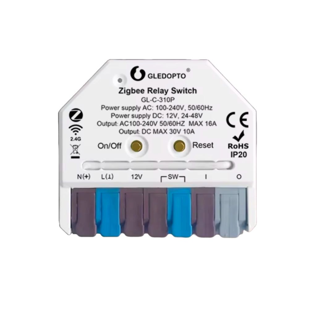 GLEDOPTO Zigbee Relay Switch AC Switch Dimmer Control Box 12V-48VDC or AC 230V GL-C-310P — House of LEDs UK