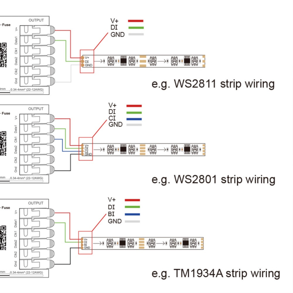 GLEDOPTO Zigbee Tuya SPI Pixel Controller RGBCCT RGBW RGB WiFi LED Controller Music Sync Work with Smart Life Google Alexa Yandex GL-SPI-206P — view 10 — House of LEDs UK