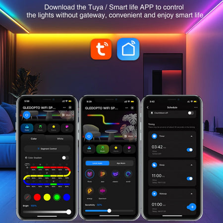 GLEDOPTO Tuya SPI Pixel Controller RGBCCT RGBW RGB WiFi LED Controller Music Sync Work with Smart Life Google Alexa Yandex GL-SPI-206W — view 4 — House of LEDs UK