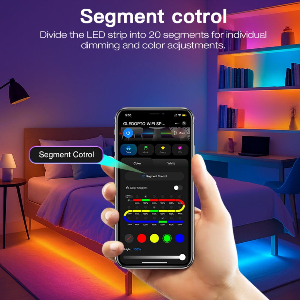 GLEDOPTO Zigbee Tuya SPI Pixel Controller RGBCCT RGBW RGB WiFi LED Controller Music Sync Work with Smart Life Google Alexa Yandex GL-SPI-206P — view 8 — House of LEDs UK