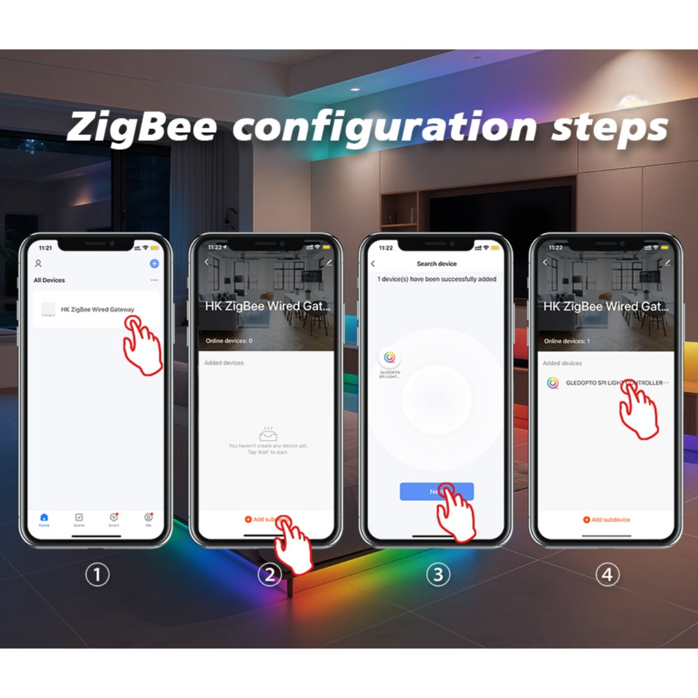GLEDOPTO Zigbee Tuya SPI Pixel Controller RGBCCT RGBW RGB WiFi LED Controller Music Sync Work with Smart Life Google Alexa Yandex GL-SPI-206P — view 2 — House of LEDs UK