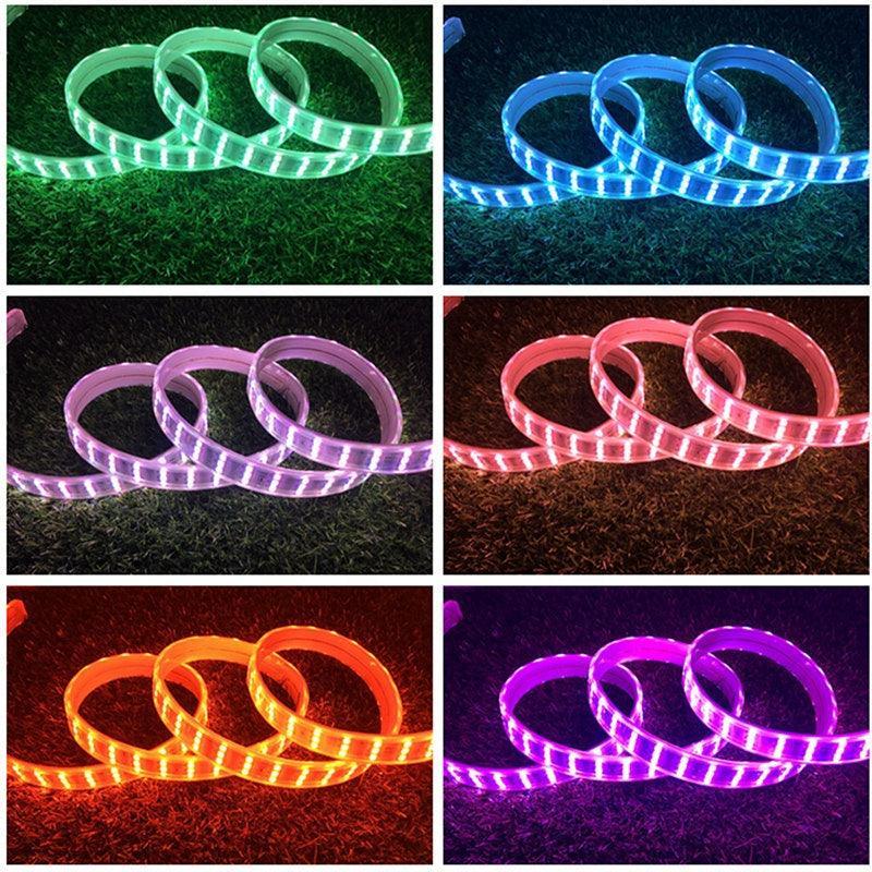 RGB LED Strip 5050 220V 240V 144LEDs/m IP65 Dimmable with Remote — view 2 — House of LEDs UK