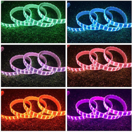 RGB LED Strip 220V 240V 144 LEDs/m IP65 Wireless Bluetooth App Control with Remote — view 2 — House of LEDs UK