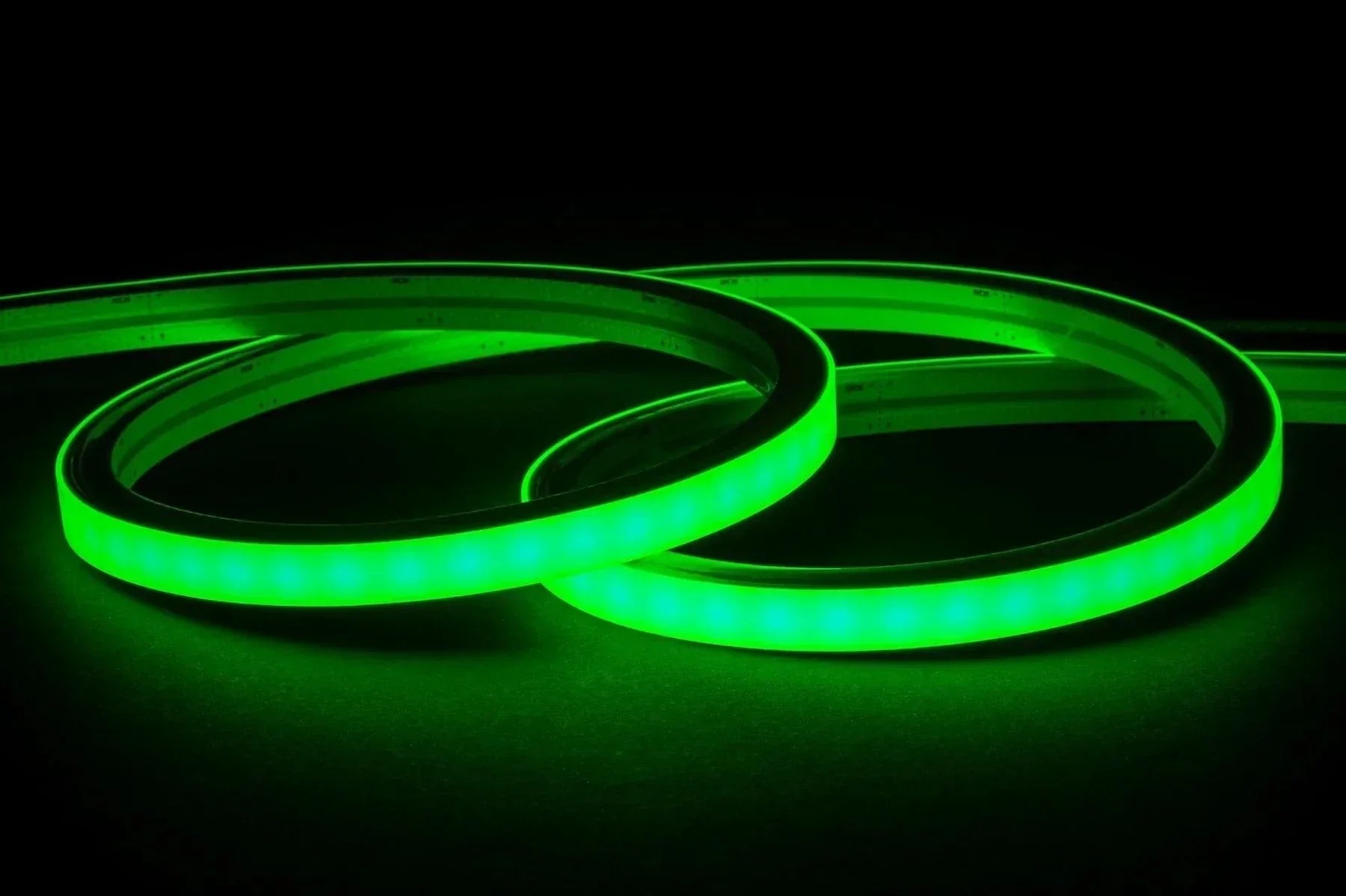 Green LED Neon Flex 220V 240V Flat Shape Top Bend 20cm Cut IP65 with UK Plug — view 4 — House of LEDs UK