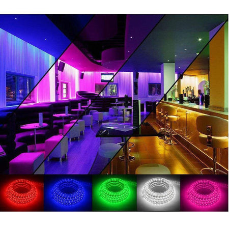 RGB LED Strip 220V 240V 120 LEDs/m IP67 Waterproof WIFI App Control Work With Google & Alexa - ATOM LED