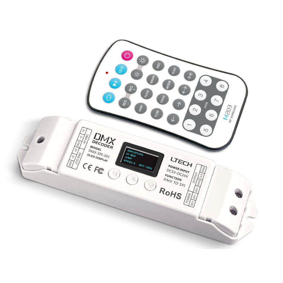 LTECH DMX-SPI-203 DC5-24V DMX512 SPI 1024 Digital Pixels IC Decoder Controller — House of LEDs UK