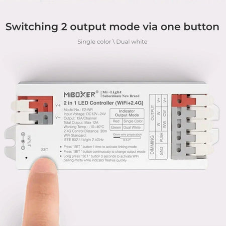 MiBoxer E2-WR 2 In 1 WiFi Smart Strip LED Strip Dimmers Controller — view 2 — House of LEDs UK