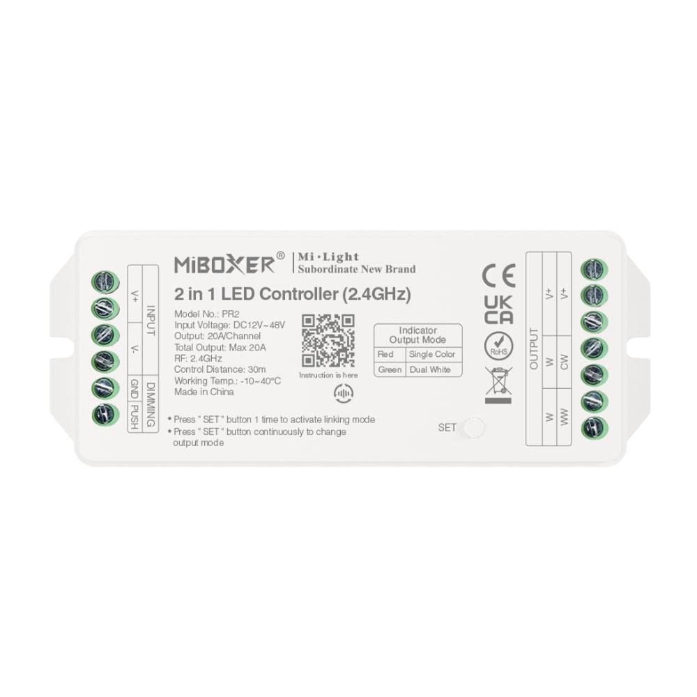 Miboxer 2 in 1 LED Controller (2.4GHz) Output Max 20A PR2 — House of LEDs UK