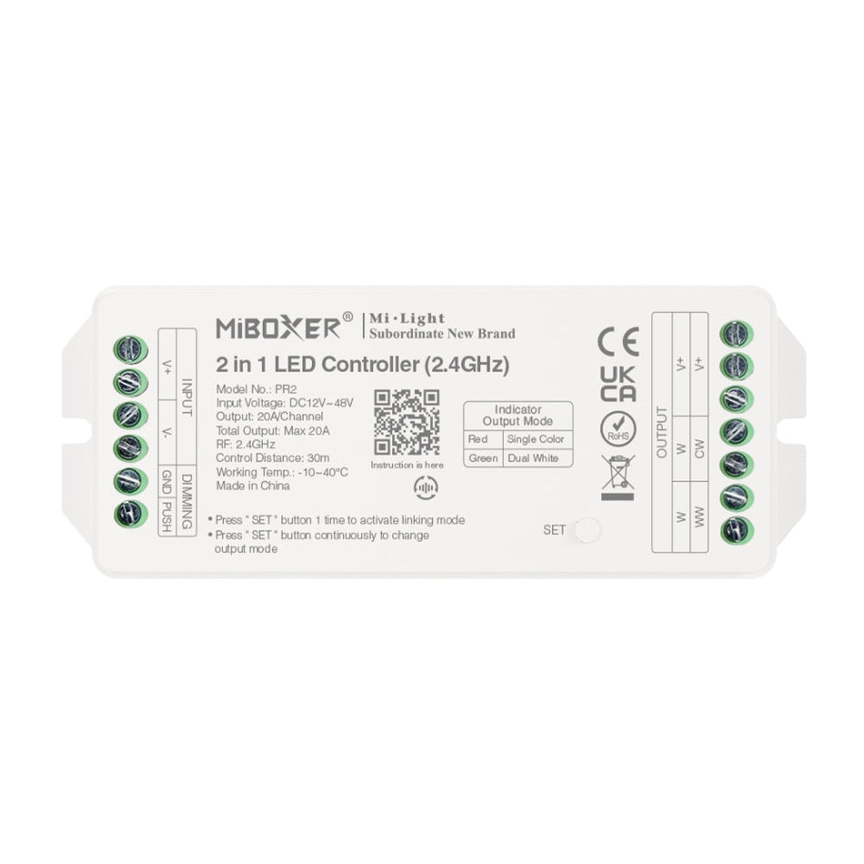 Miboxer 2 in 1 LED Controller (2.4GHz) Output Max 20A PR2 — House of LEDs UK