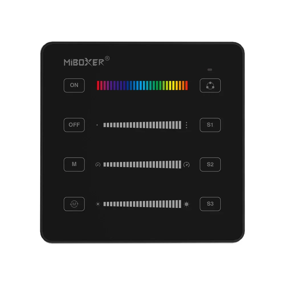 Miboxer Black SPI Wall Panel Remote (2.4GHz) B6-B — House of LEDs UK