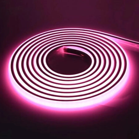 COB LED Strip Light Pink Neon Flex 220V 240V 288 LEDs/m IP65 with UK Plug - ATOM LED