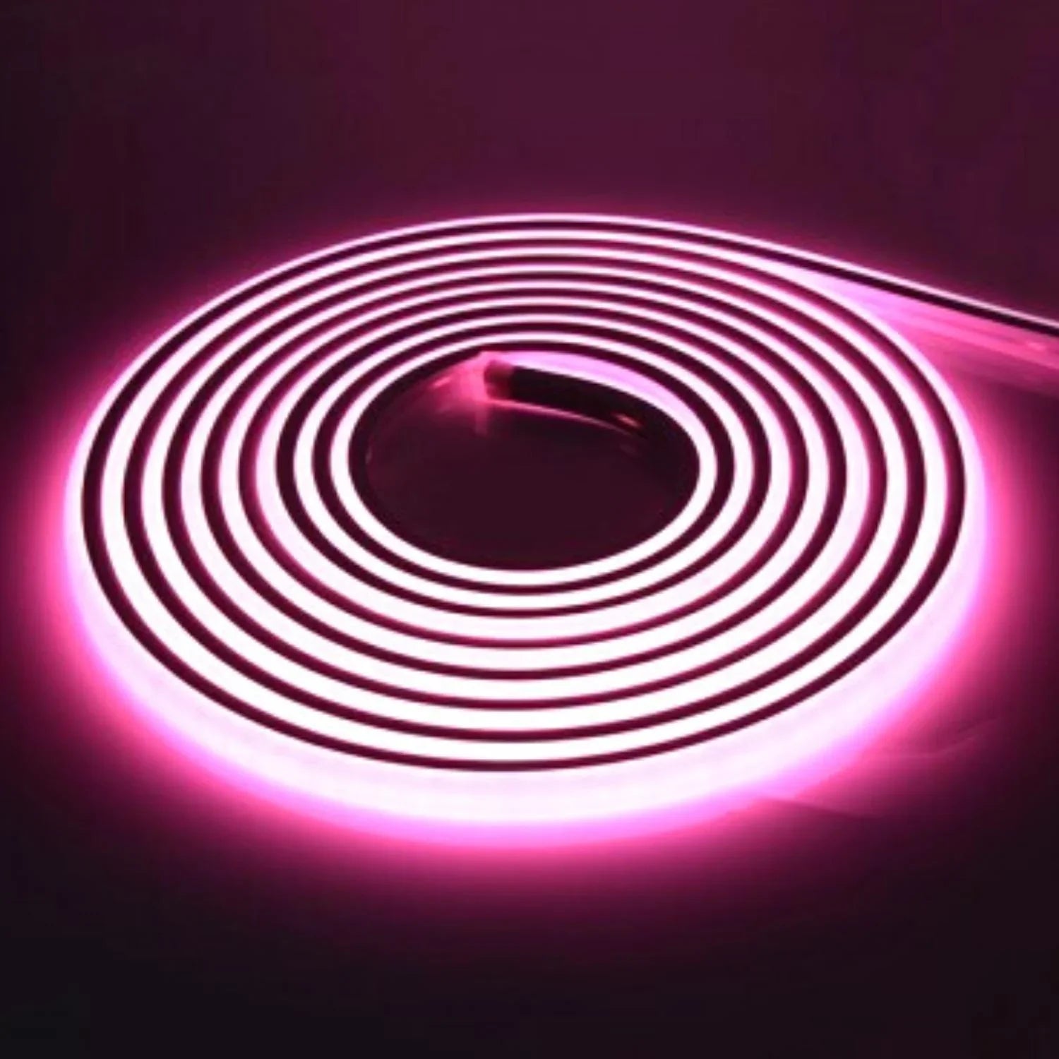 Pink COB LED Strip Light 220V 240V 288 LEDs/m IP65 with UK Plug - ATOM LED
