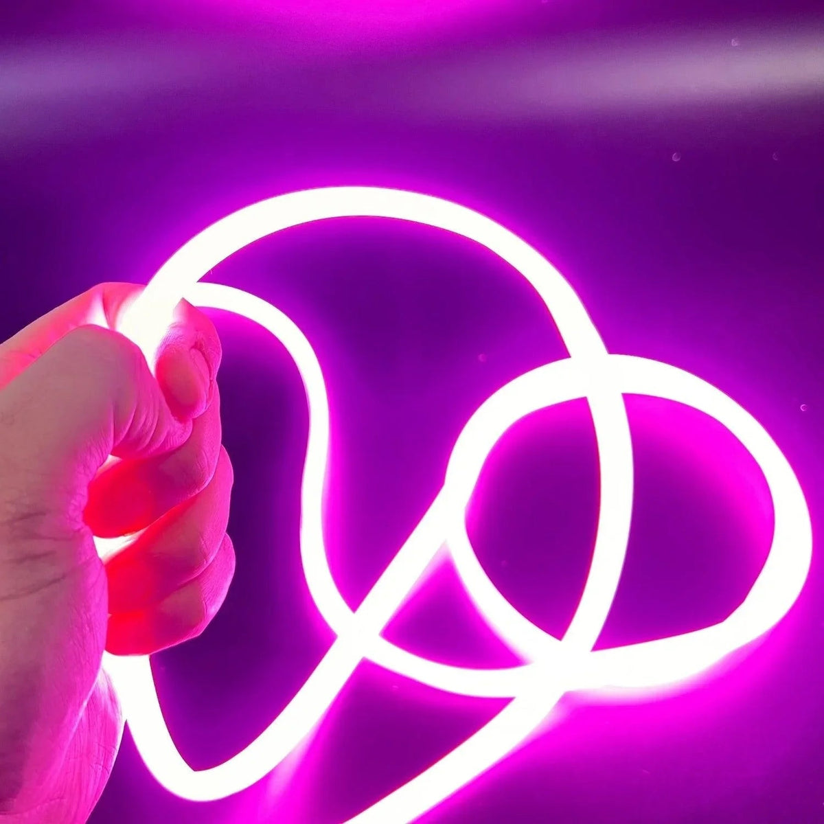 Pink COB LED Strip Light 220V 240V 288 LEDs/m IP65 with UK Plug - ATOM LED