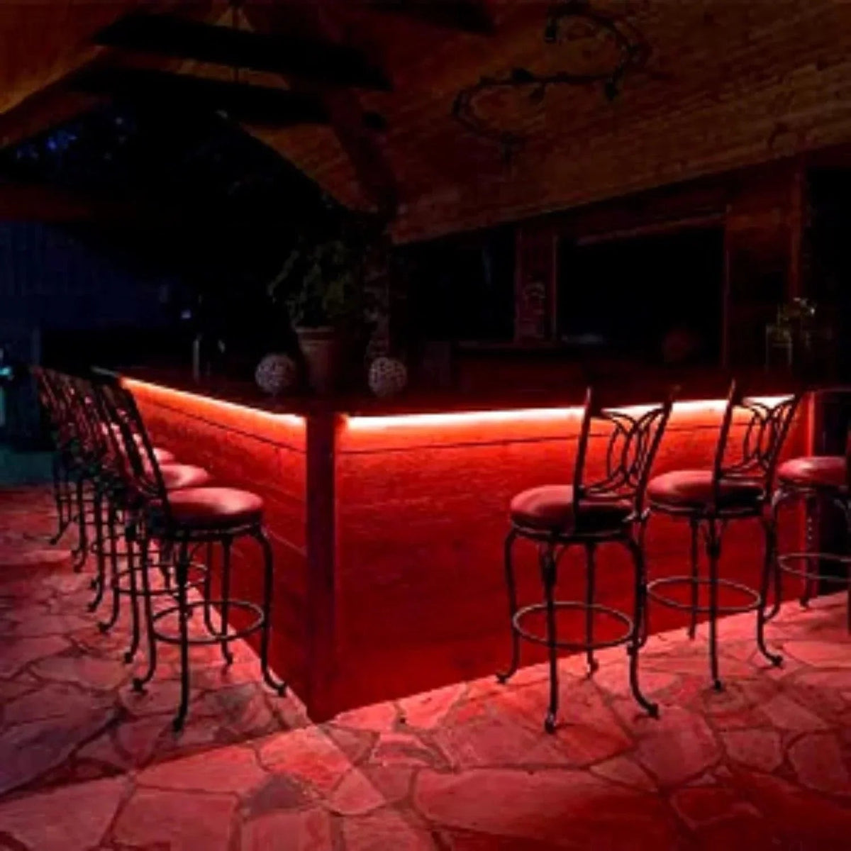 Red LED Neon Flex 220V 240V 8x16mm 120LEDs/m IP67 Waterproof with UK Plug - ATOM LED