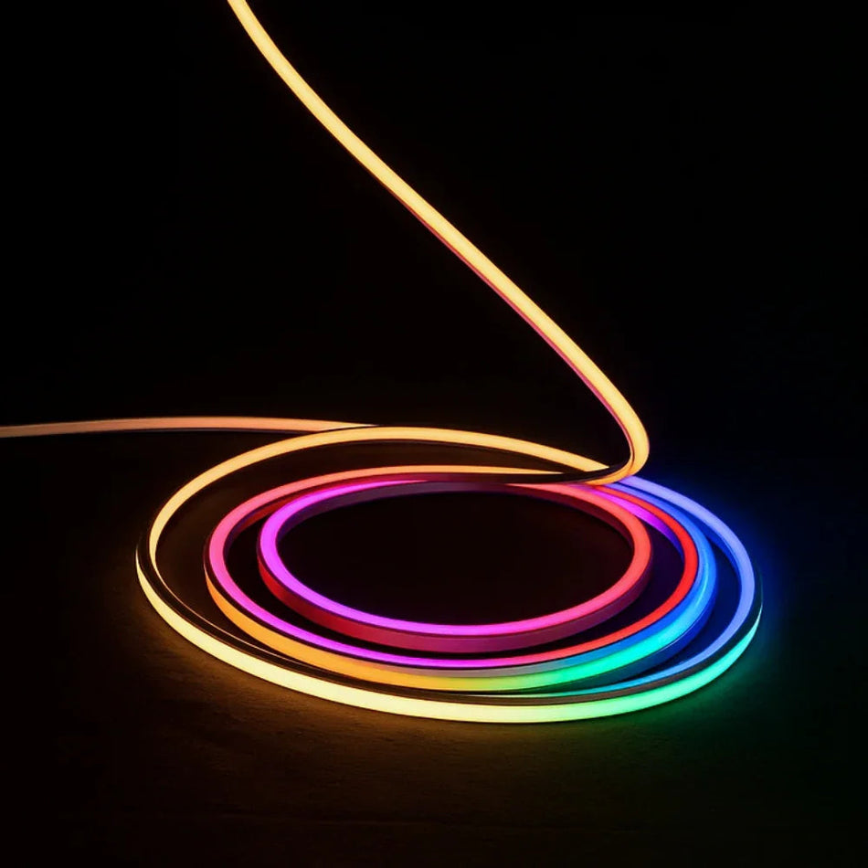 RGBW (3000K) LED Neon Flex 13x13mm IP67 Waterproof 48V 20 Metre — House of LEDs UK