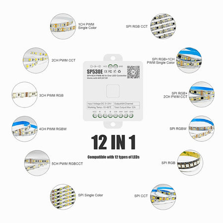 SP530E All in One DC5-24V WiFi and Bluetooth Controller — view 4 — House of LEDs UK