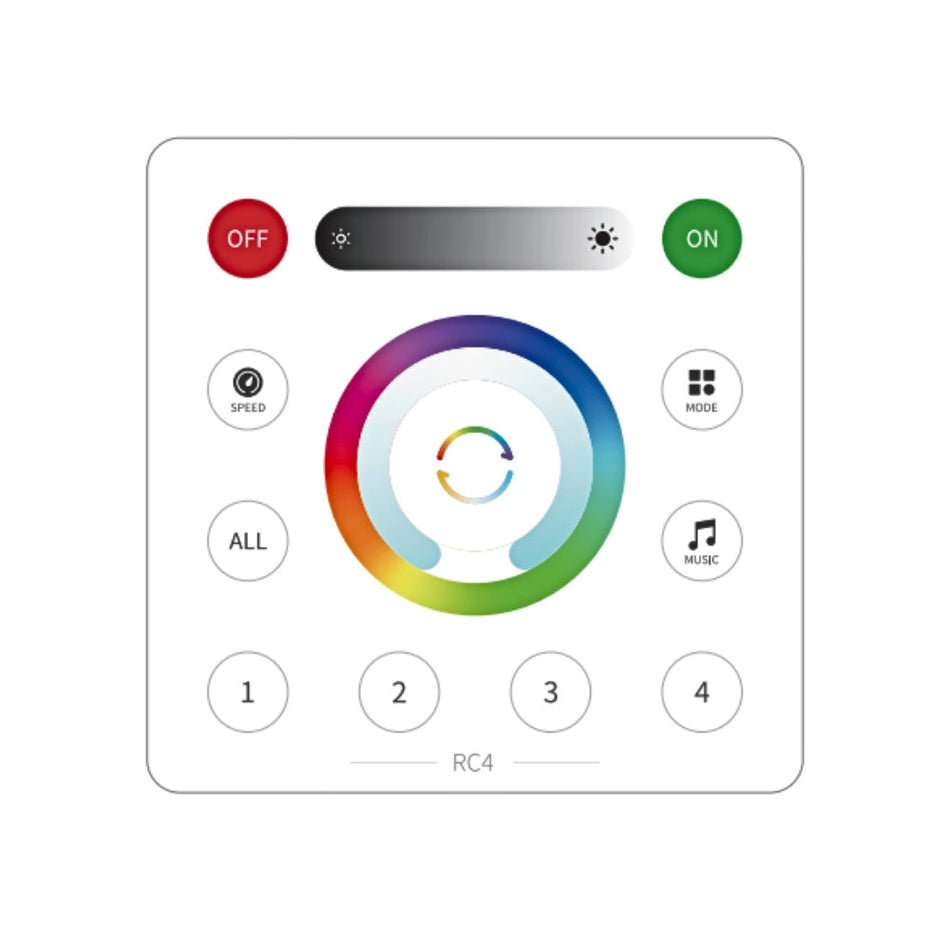 SP530E RGB CCT Wall Panel Controller DC5-24V LED Strip Controller RC4 — House of LEDs UK