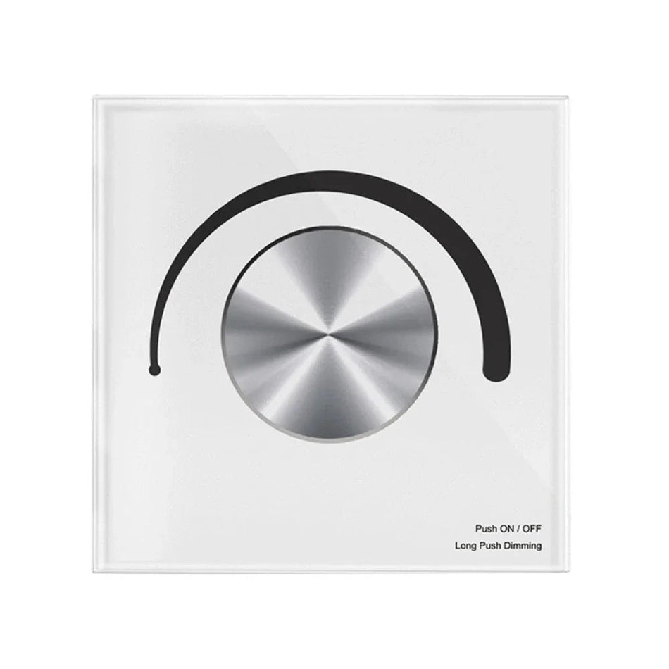 Skydance AC Triac Glass Rotary Panel Dimmer S1-K (WHITE) — House of LEDs UK