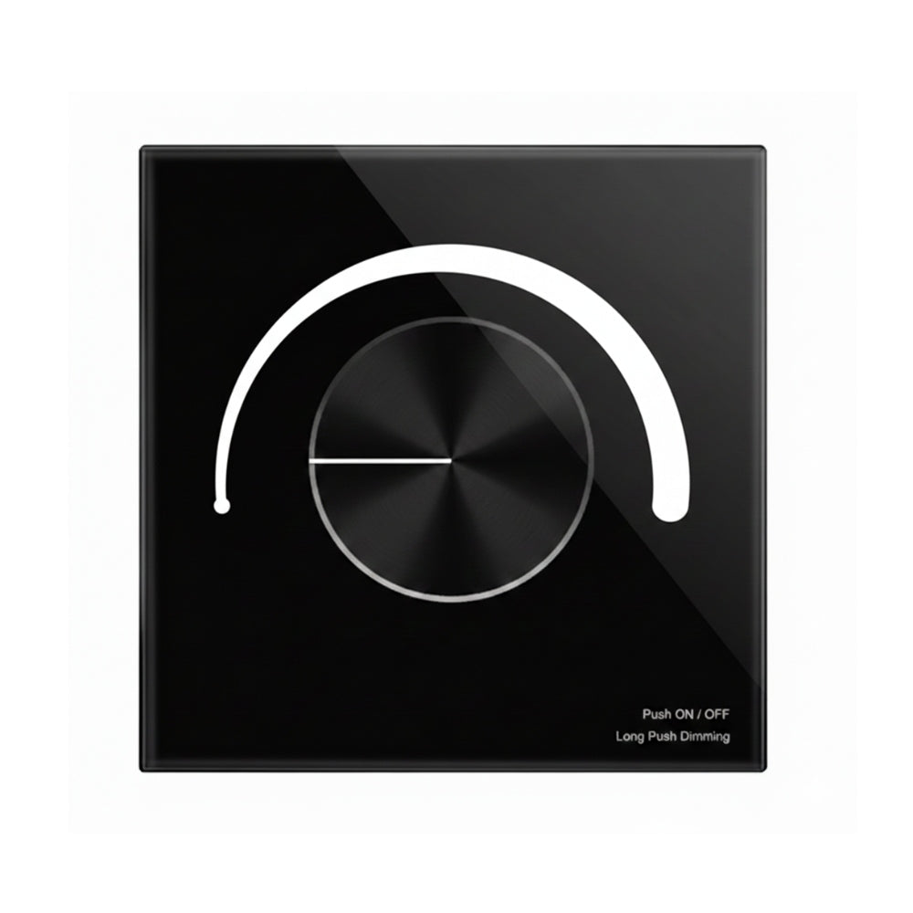 Skydance AC Triac Glass Rotary Panel Dimmer S1-K (BLACK) — House of LEDs UK