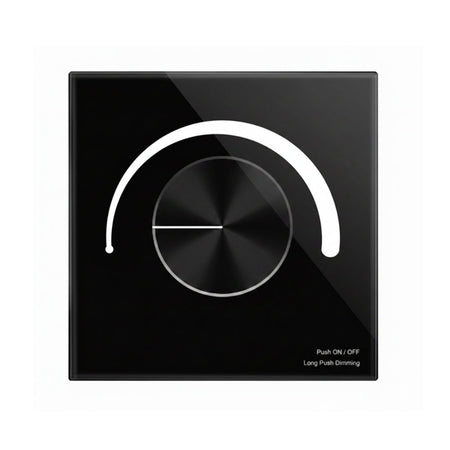 Skydance AC Triac Glass Rotary Panel Dimmer S1-K (BLACK) — House of LEDs UK