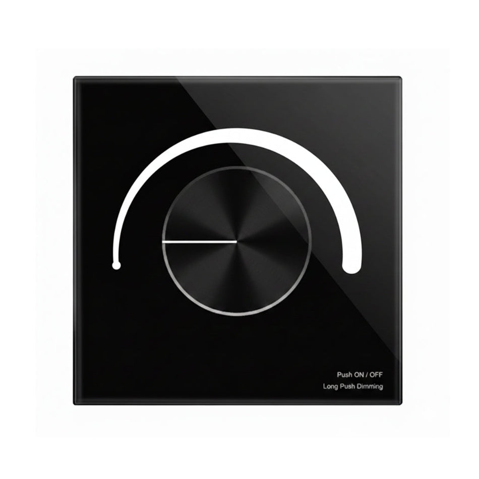 Skydance AC Triac Glass Rotary Panel Dimmer S1-K (BLACK) — House of LEDs UK