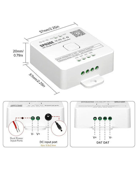 SP636E DC5-24V Addressable LED Strip Dimmer Bluetooth Music Control — view 6 — House of LEDs UK