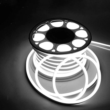 Cool White LED Neon Flex AC 220V 240V 8x16mm 120LEDs/m IP65 Waterproof with UK Plug — House of LEDs UK