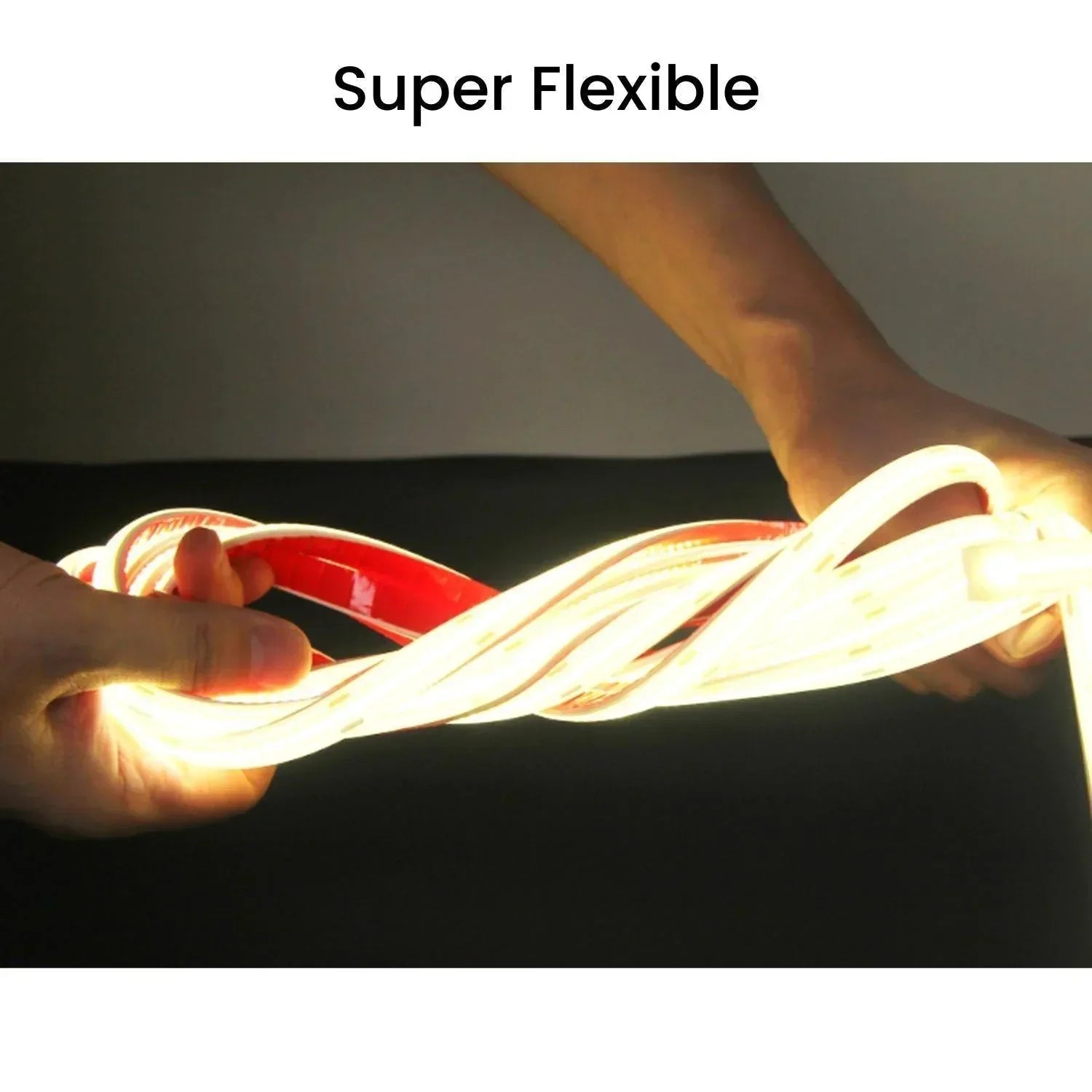 COB LED Strip 220V 240V Natural White 4000K 288 LEDs/m IP65 with UK Plug - ATOM LED