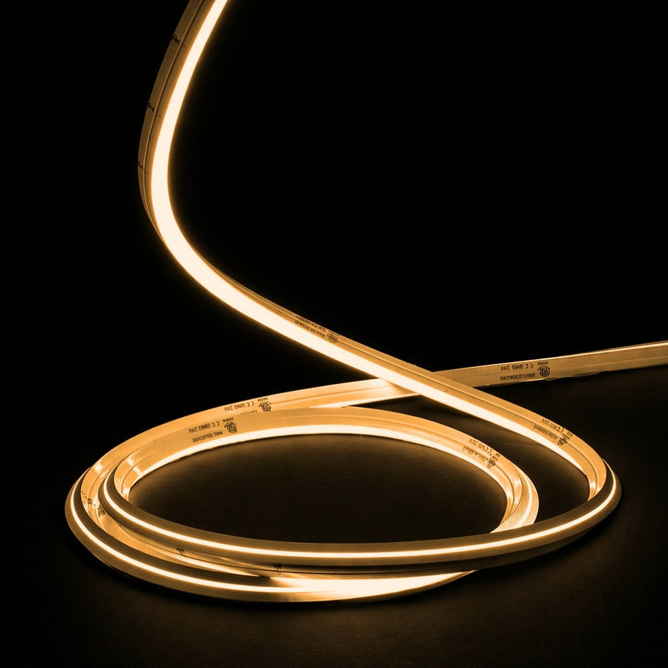 Warm White Neon Flex 2700K 24V 10x10mm Dual Bend IP67 Waterproof 12m — House of LEDs UK