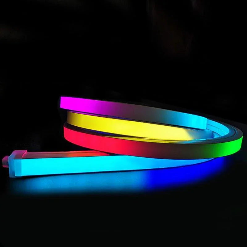 Addressable Digital Pixel RGB Neon Flex 16x16mm WS2811 App Control 10 metre Kit — view 2 — House of LEDs UK
