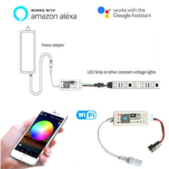 Addressable Digital Pixel RGB Neon Flex 24V 12x20 WS2811 with WIFI Wireless App Controller Kit - House of LEDS