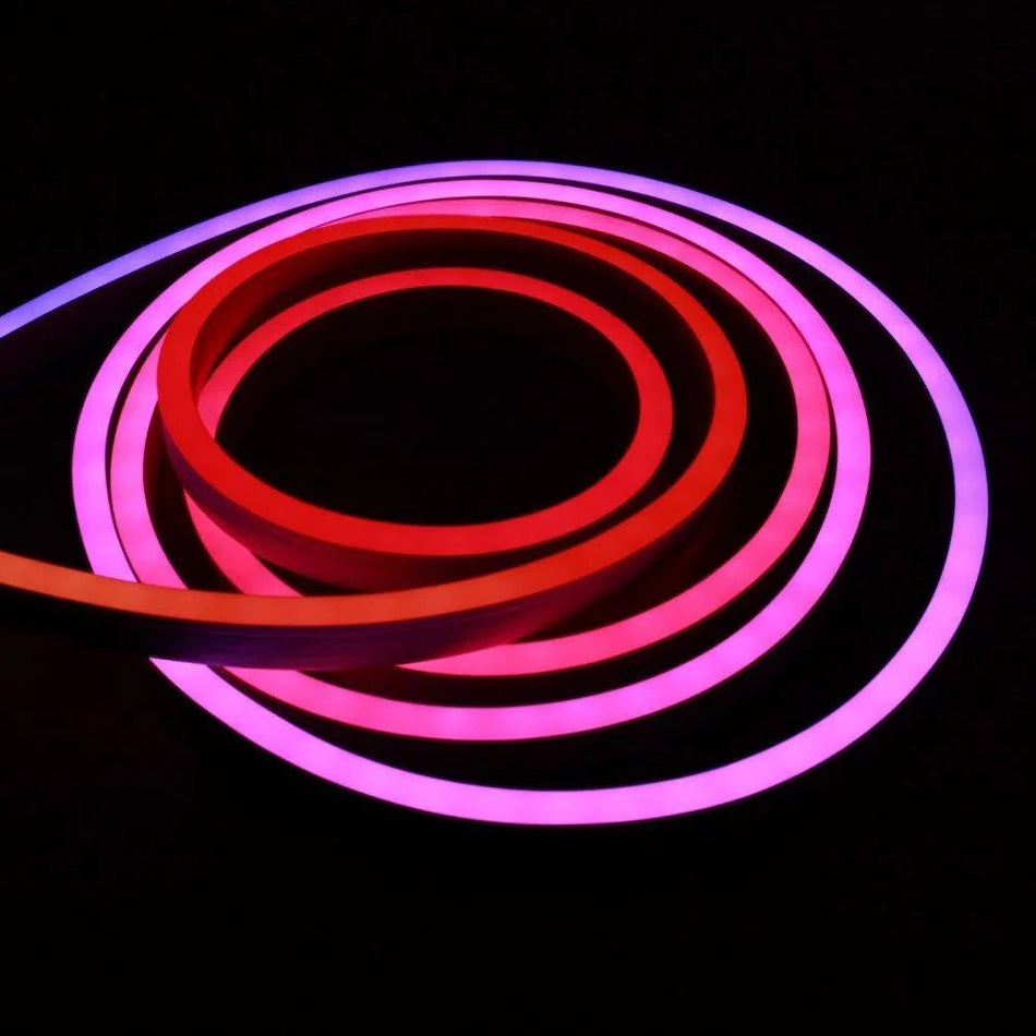 Addressable Digital Pixel RGB Neon Flex 24V 12x20mm IP65 WS2811 10cm Cut — House of LEDs UK