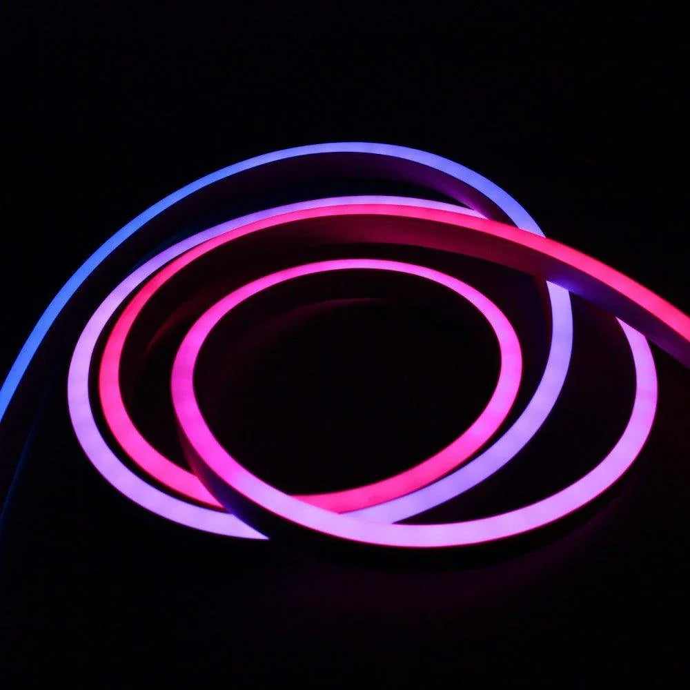 Addressable Digital Pixel RGB Neon Flex 24V 12x20mm IP65 WS2811 10cm Cut — view 4 — House of LEDs UK