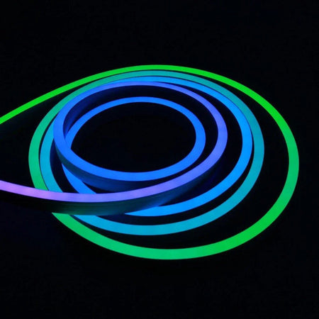 Addressable Digital Pixel RGB Neon Flex 24V 12x20mm IP65 WS2811 10cm Cut — view 3 — House of LEDs UK