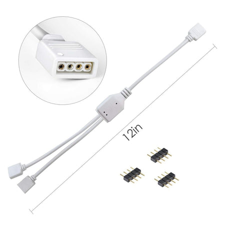 ATOM LED 1 to 2 Ports Female/Male Connection Cable 4 Pin Splitter Cable - House of LEDS