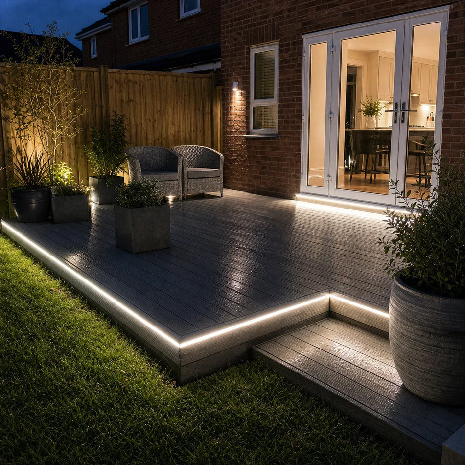 Outdoor LED Strip Natural White 4000K 24V 8x16mm IP67 5cm Cut 20m — House of LEDs UK