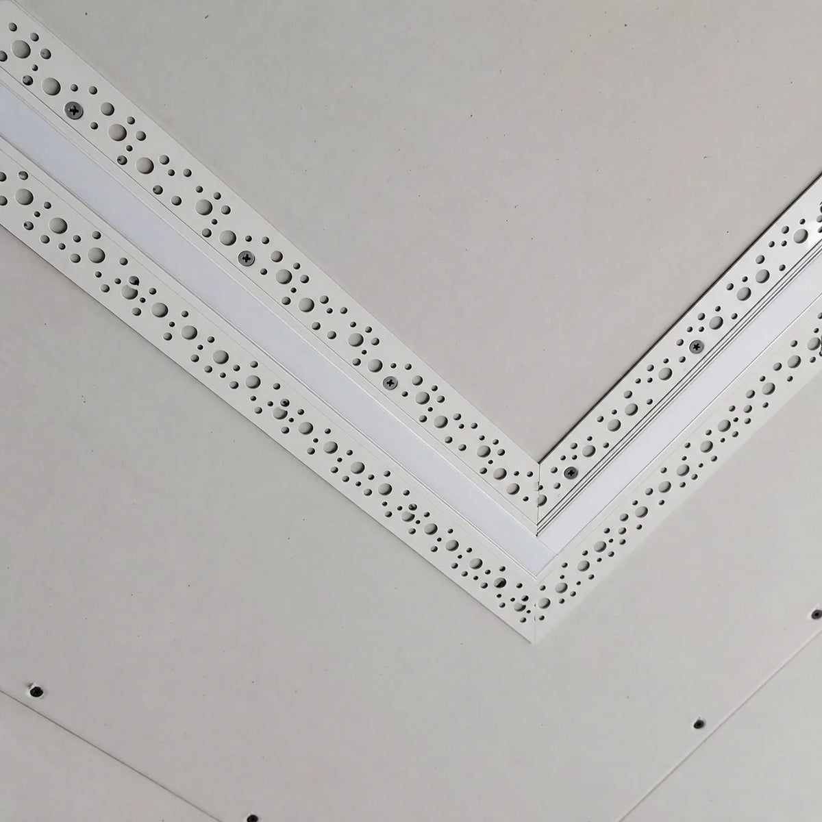 2 Metre Straight Plaster-in Aluminium LED Profile 60.3x15mm, Opal Cover — product view 6