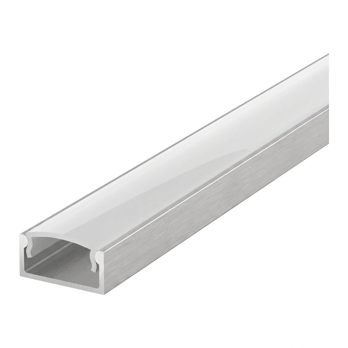 1 Metre Silver Aluminium LED Surface Profile 17x8mm, Opal Diffuser — main product image